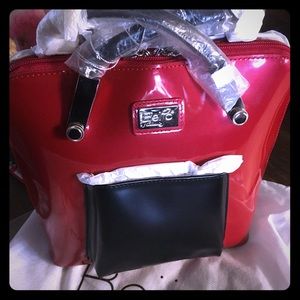 Beijo red backpack leather new purse